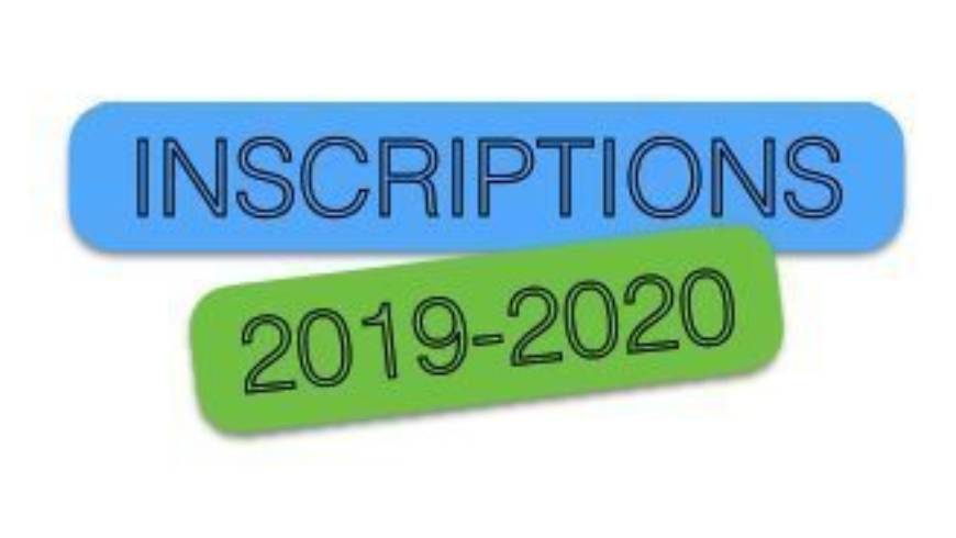 Inscriptions de Juillet 2019-2020